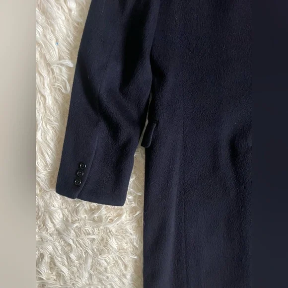 Giorgio Armani men Navy Blue + 80%Wool 20% Cashmere Coat, Sz 38 Italy - Picture 10 of 15